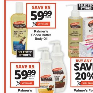 Body oil at Checkers