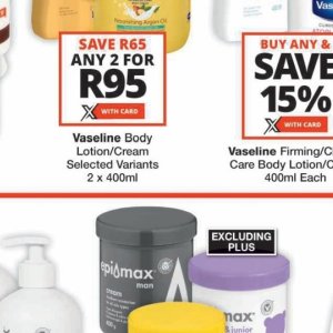 Body lotion at Checkers