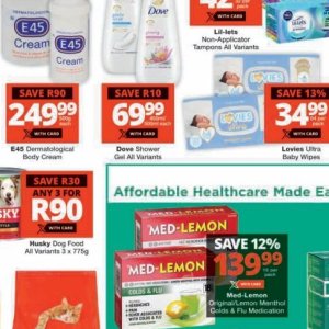 Shower gel dove  at Checkers