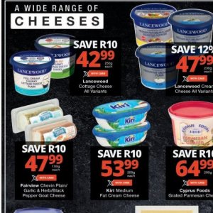 Cottage cheese at Checkers