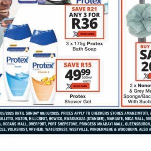 Shower gel at Checkers