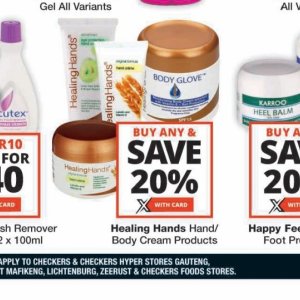 Body cream at Checkers