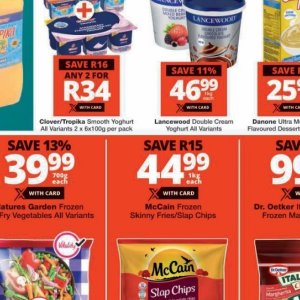 Yoghurt at Checkers