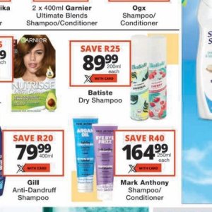 Shampoo garnier  at Checkers