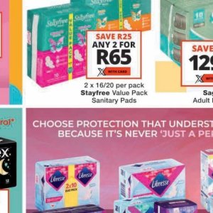 Sanitary pads libresse  at Checkers