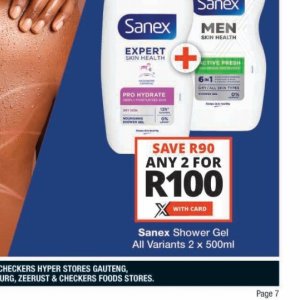 Shower gel at Checkers