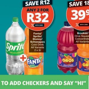 Fizzy drink at Checkers