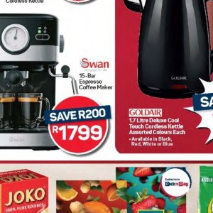 Coffee maker at Pick n Pay Hyper