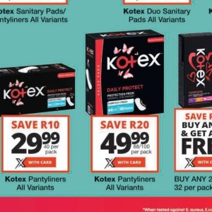 Sanitary pads libresse  at Checkers