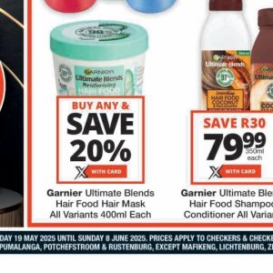 Hair mask garnier  at Checkers