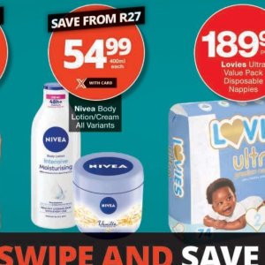Body lotion nivea  at Checkers