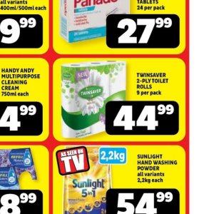 Toilet rolls at Usave