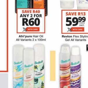 Hair oil at Checkers