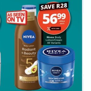 Body lotion nivea  at Checkers