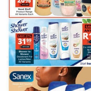 Shower at Checkers