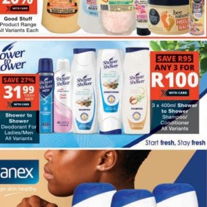Shower at Checkers