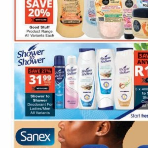 Shower at Checkers