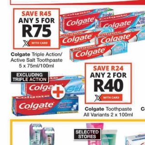 Toothpaste colgate  at Checkers
