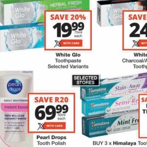 Toothpaste at Checkers
