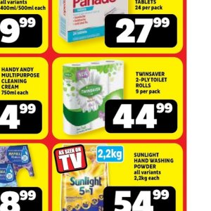 Toilet rolls at Usave