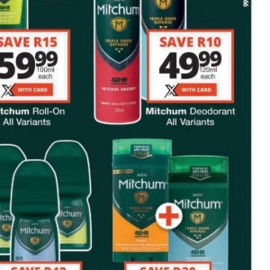 Deodorant at Checkers