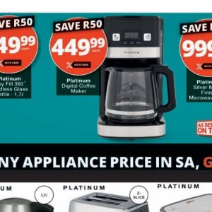 Coffee maker at Checkers