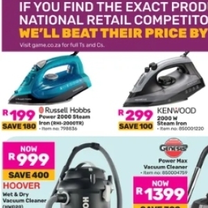 Vacuum cleaner at Game