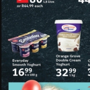 Yoghurt at Oxford freshmarket