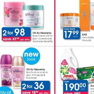Body cream at Clicks