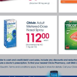 Nasal spray at Clicks