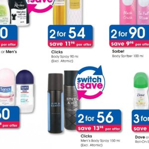 Body spray at Clicks