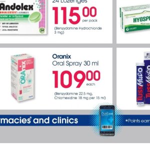 Oral spray at Clicks