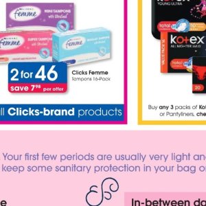 Tampons at Clicks