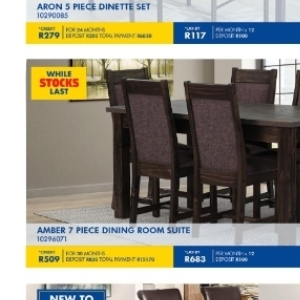 Dining room set at Russells