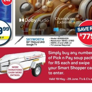 TV set at Pick n Pay Hyper