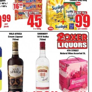 Vodka smirnoff  at Boxer Superstores