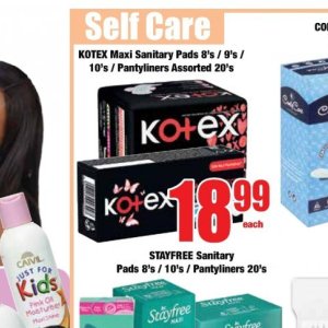 Sanitary pads at Boxer Superstores