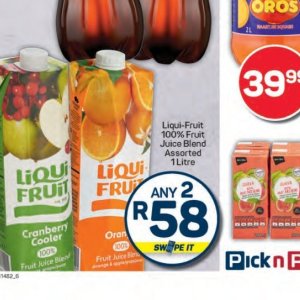Juice at Pick n Pay Hyper