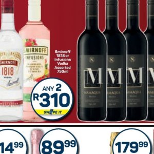 Vodka smirnoff  at Pick n Pay Hyper