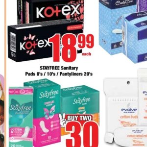 Sanitary pads at Boxer Superstores