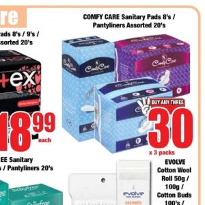Sanitary pads at Boxer Superstores