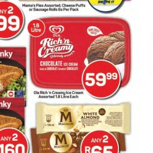 Ice cream at Pick n Pay Hyper