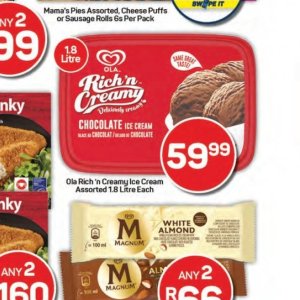 Ice cream at Pick n Pay Hyper