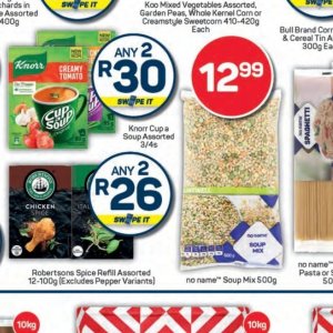 Soup at Pick n Pay Hyper