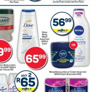 Body lotion nivea  at Pick n Pay Hyper