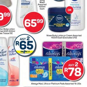 Body lotion nivea  at Pick n Pay Hyper