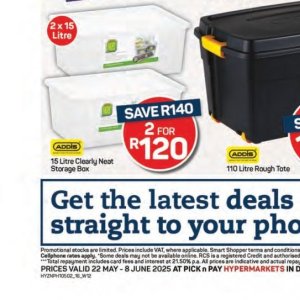 Storage box at Pick n Pay Hyper