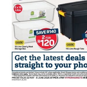 Storage box at Pick n Pay Hyper