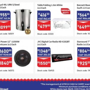  JVC at Africa Cash and Carry