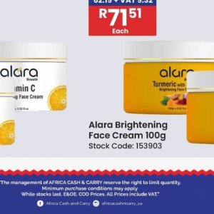 Face cream at Africa Cash and Carry